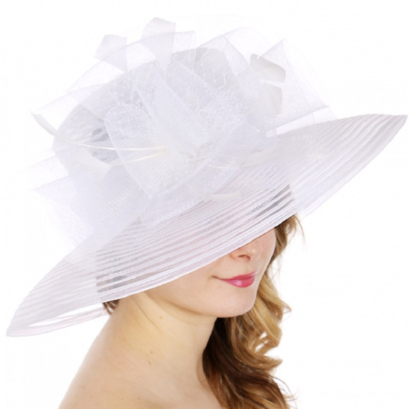 New Formal Flower Dressy Church Hat